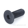 Grade 10.9 hexagon socket countersunk head boit screw carbon steel custom made with black surface treatment